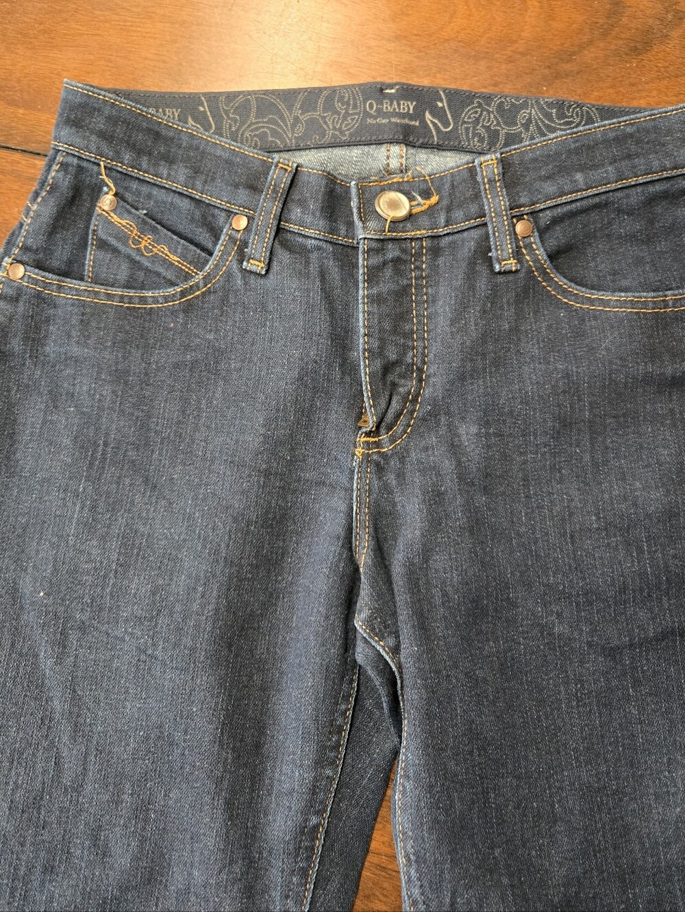 Q-Baby Wranglers Dark Blue Women's Jeans Size 5/6 X 34